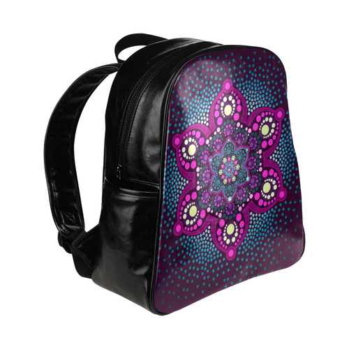 Dot painting meets mandalas 3 - 16 Multi-Pockets Backpack (Model 1636)