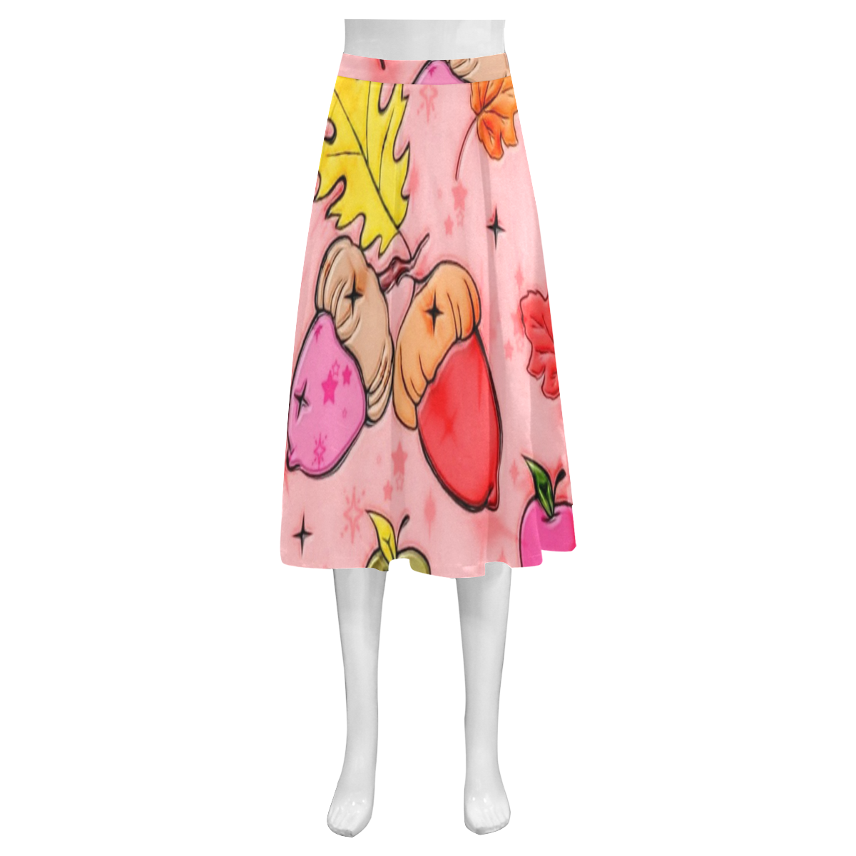 Popart Fall by Popart Lover Mnemosyne Women's Crepe Skirt (Model D16)