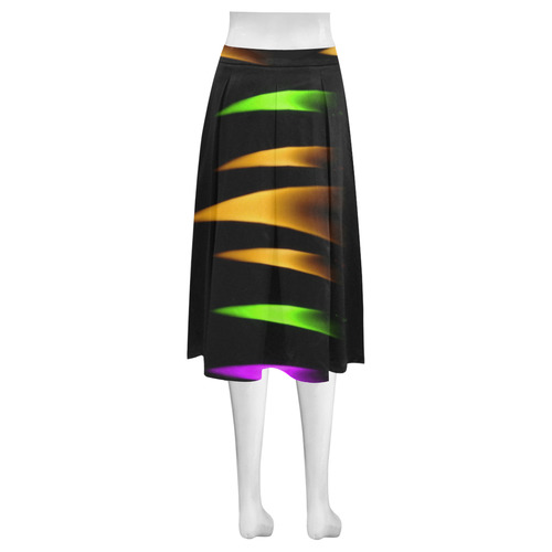 Fireworks and calming down Mnemosyne Women's Crepe Skirt (Model D16)