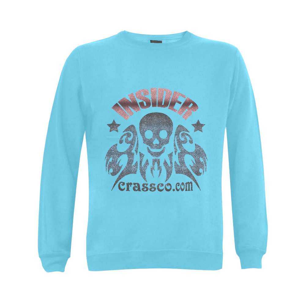 INSIDER SKULL WITH EFFEKT Gildan Crewneck Sweatshirt(NEW) (Model H01)