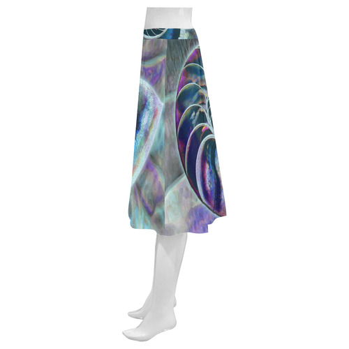 Wonderful Iridescent SHELL SNAIL Mnemosyne Women's Crepe Skirt (Model D16)