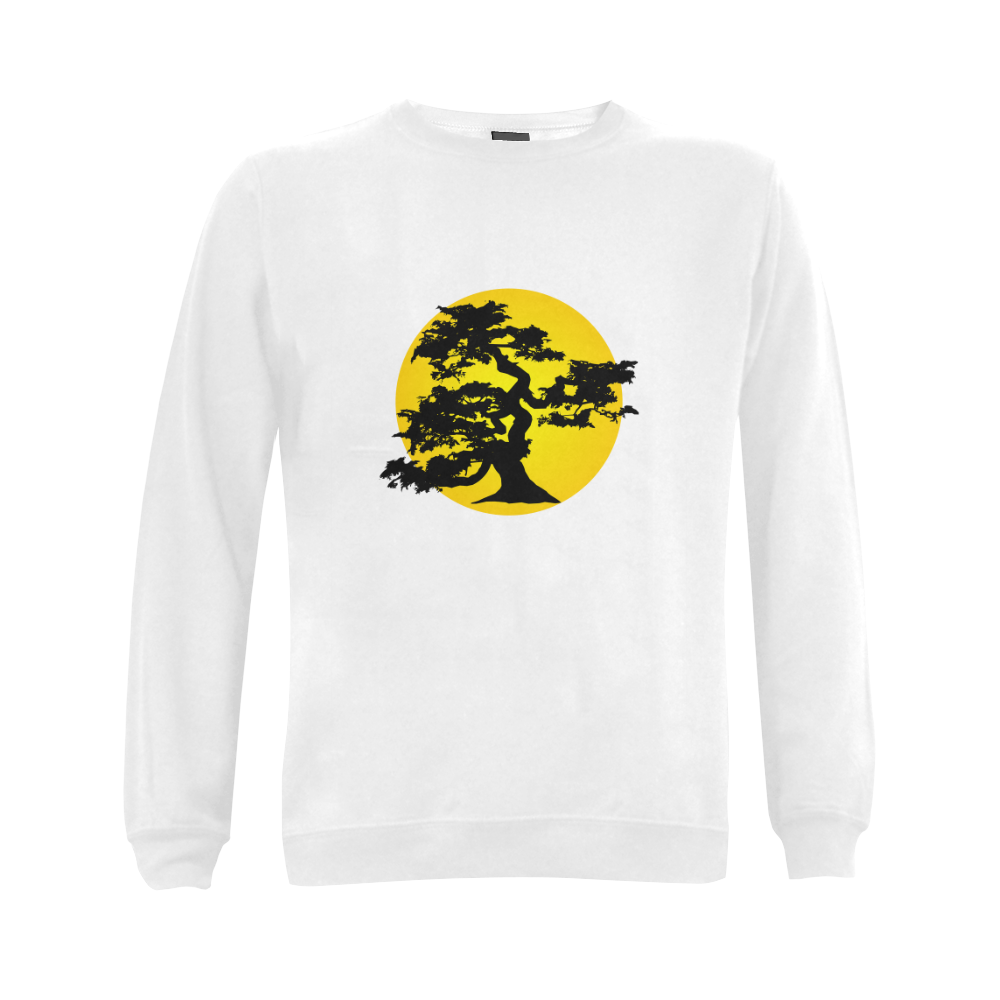Bonsai Tree Sun Gildan Crewneck Sweatshirt(NEW) (Model H01)