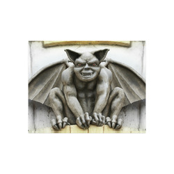 Grotesque Gargoyle with Red Eyes Poster 14"x11"