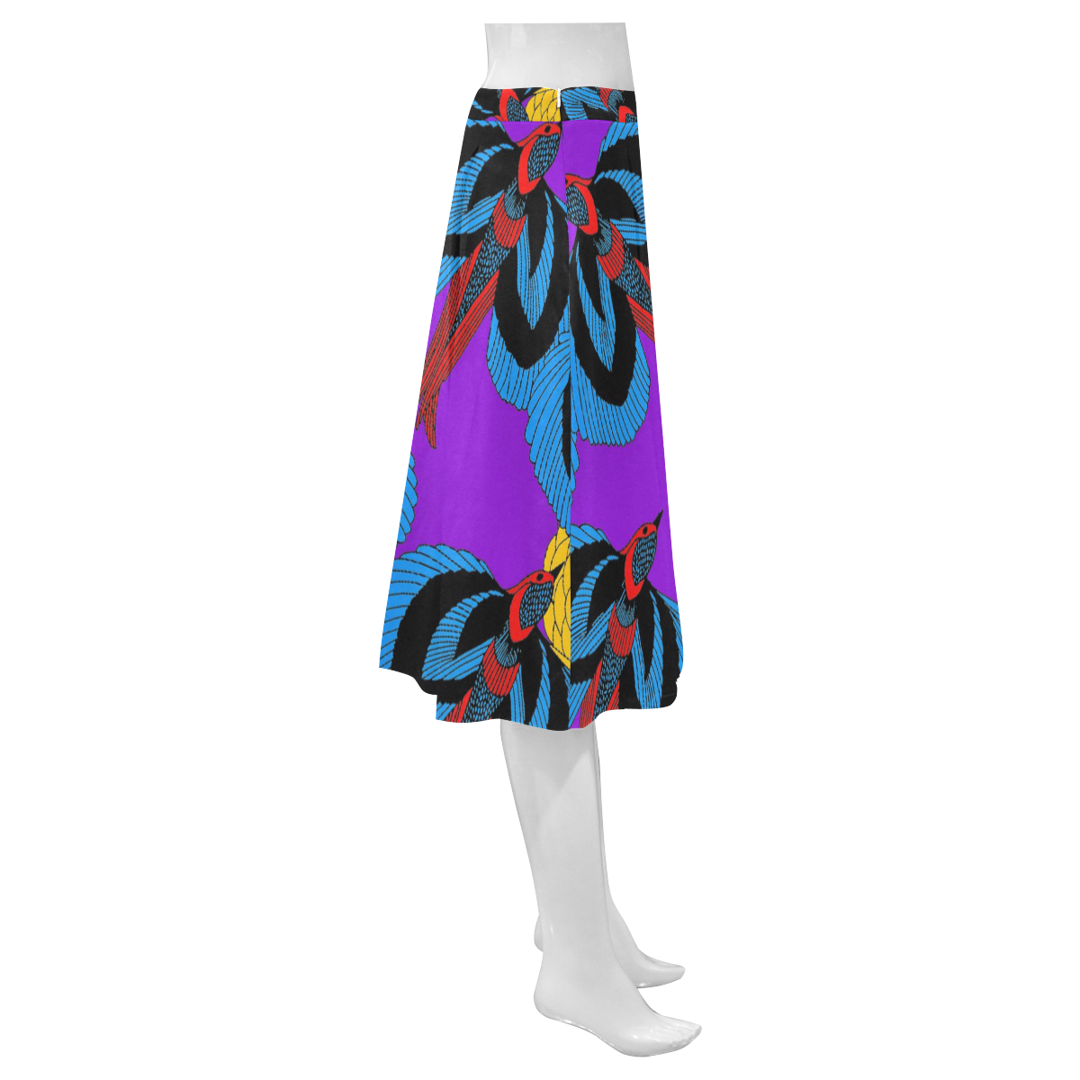 tropical-wonderland Mnemosyne Women's Crepe Skirt (Model D16)
