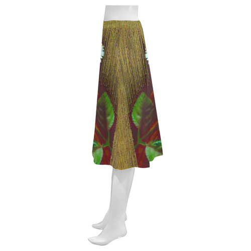 Peace bat in the dark Mnemosyne Women's Crepe Skirt (Model D16)