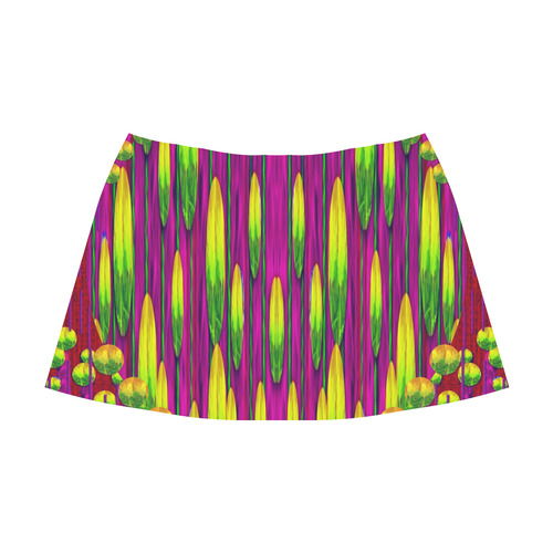 Tulips On Fire Mnemosyne Women's Crepe Skirt (Model D16)