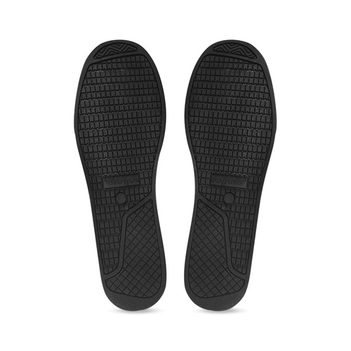 Narrow Black Flat Stripes Pattern Women's Canvas Zipper Shoes/Large Size (Model 001)