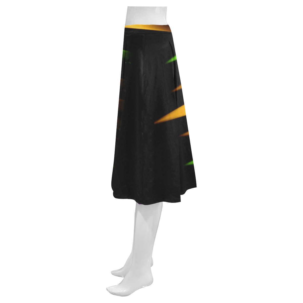 Fireworks and calming down Mnemosyne Women's Crepe Skirt (Model D16)