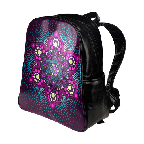 Dot painting meets mandalas 3 - 16 Multi-Pockets Backpack (Model 1636)