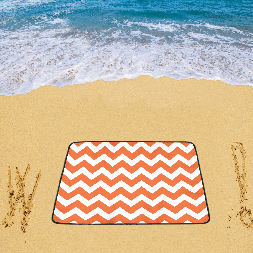 Designers Beach mat : ZIG ZAG pattern vintage Elegant Ladies Collection Beach Mat 78"x 60"