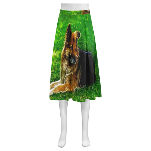 Mans Best Friend Mnemosyne Women's Crepe Skirt (Model D16)