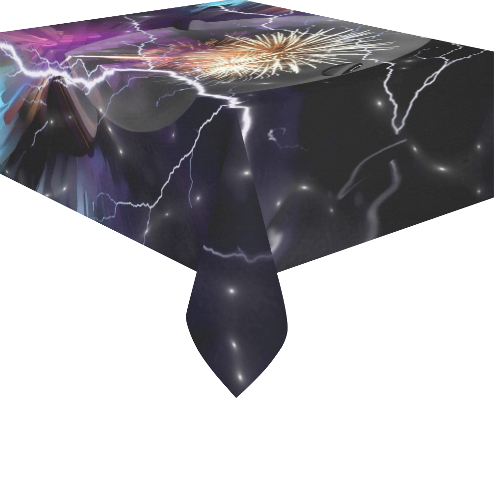 Space Night by Artdream Cotton Linen Tablecloth 52"x 70"