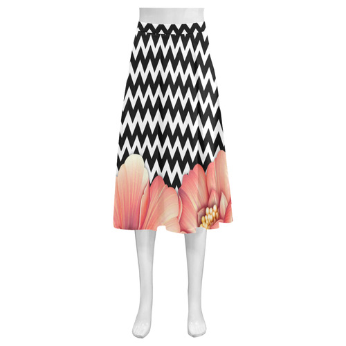 flower power, flowers Mnemosyne Women's Crepe Skirt (Model D16)