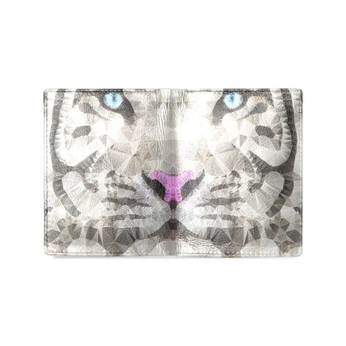 white tiger Men's Leather Wallet (Model 1612)