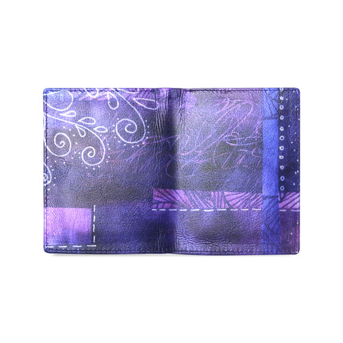 purple haze Men's Leather Wallet (Model 1612)
