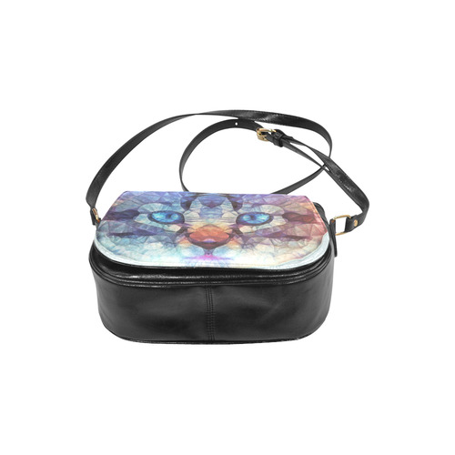 abstract kitten, cat Classic Saddle Bag/Large (Model 1648)