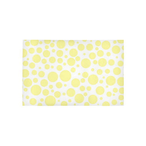 yellow polka dots Area Rug 5'x3'3''