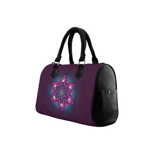 Dot painting meets mandalas 16 - 3 Boston Handbag (Model 1621)