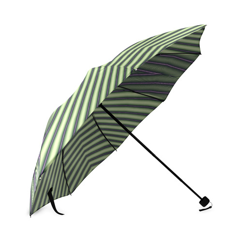 Green and Yellow Bamboo Stems Fractal Foldable Umbrella (Model U01)