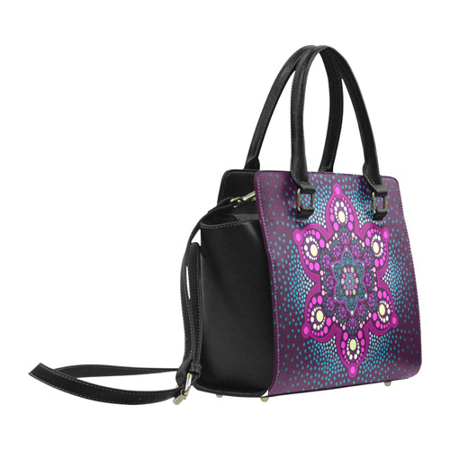 Dot painting meets mandalas 16 - 3 Classic Shoulder Handbag (Model 1653)