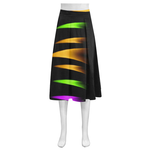 Fireworks and calming down Mnemosyne Women's Crepe Skirt (Model D16)