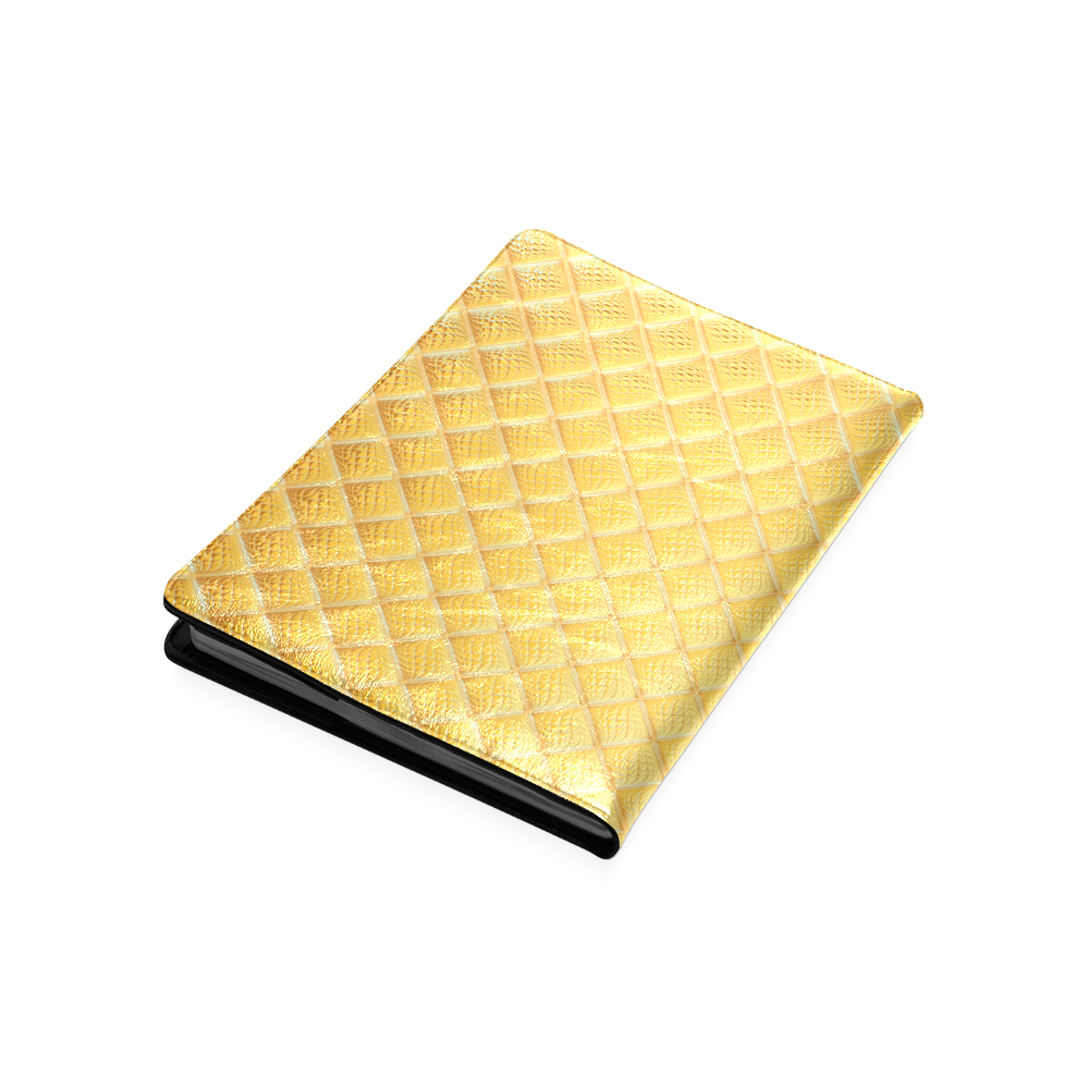 Gleaming Golden Plate Custom NoteBook B5