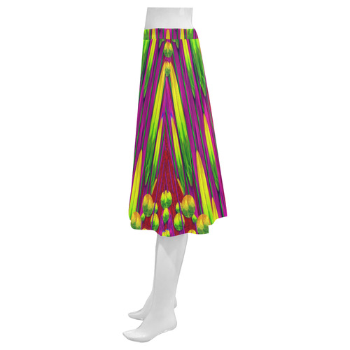 Tulips On Fire Mnemosyne Women's Crepe Skirt (Model D16)