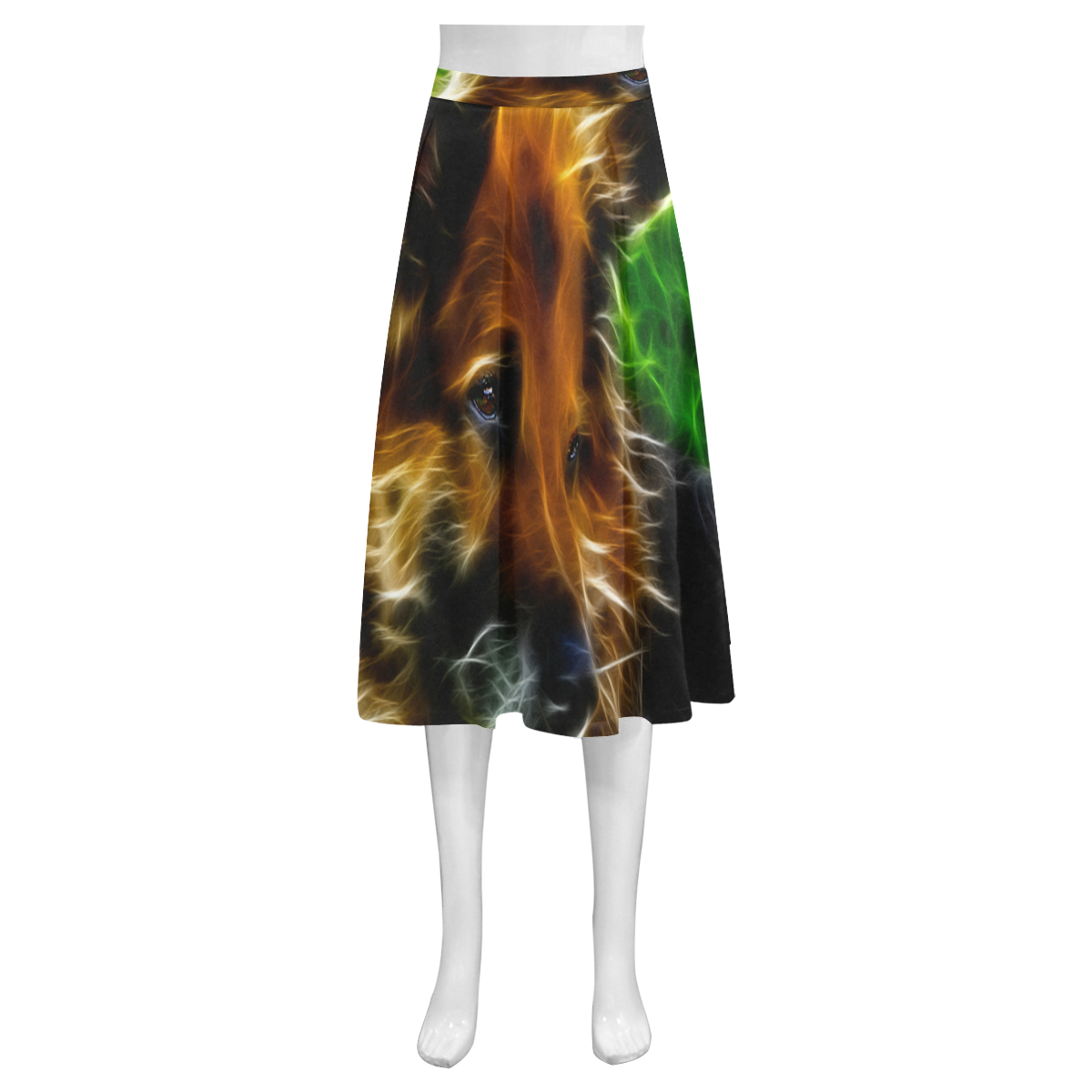 Mans Best Friend Mnemosyne Women's Crepe Skirt (Model D16)