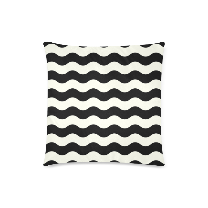 Designers old-wave Edition : white and black 60 inspired fashion / atelier creation Custom Zippered Pillow Case 18"x18"(Twin Sides)