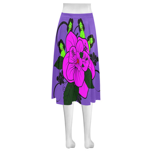 hAWAII ZOMBIES Mnemosyne Women's Crepe Skirt (Model D16)