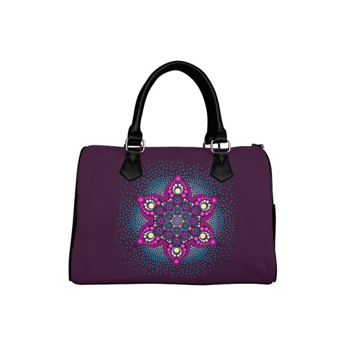 Dot painting meets mandalas 16 - 3 Boston Handbag (Model 1621)