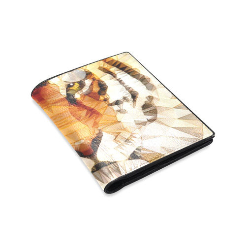 abstract tiger Men's Leather Wallet (Model 1612)