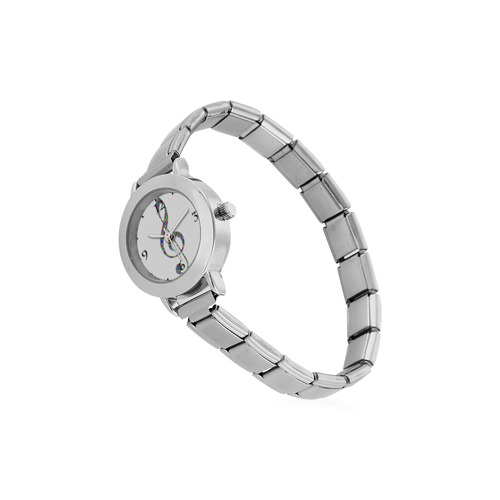 Abstract Triangle Music Note Women's Italian Charm Watch(Model 107)
