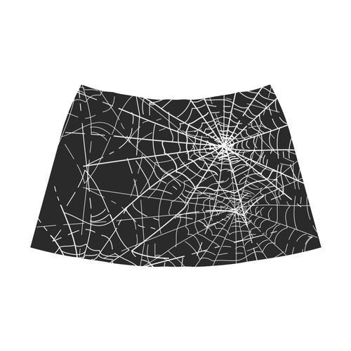 halloween-spiders-web_ Mnemosyne Women's Crepe Skirt (Model D16)