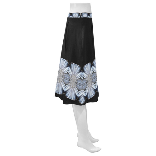 Summer calm in white and black. Mnemosyne Women's Crepe Skirt (Model D16)