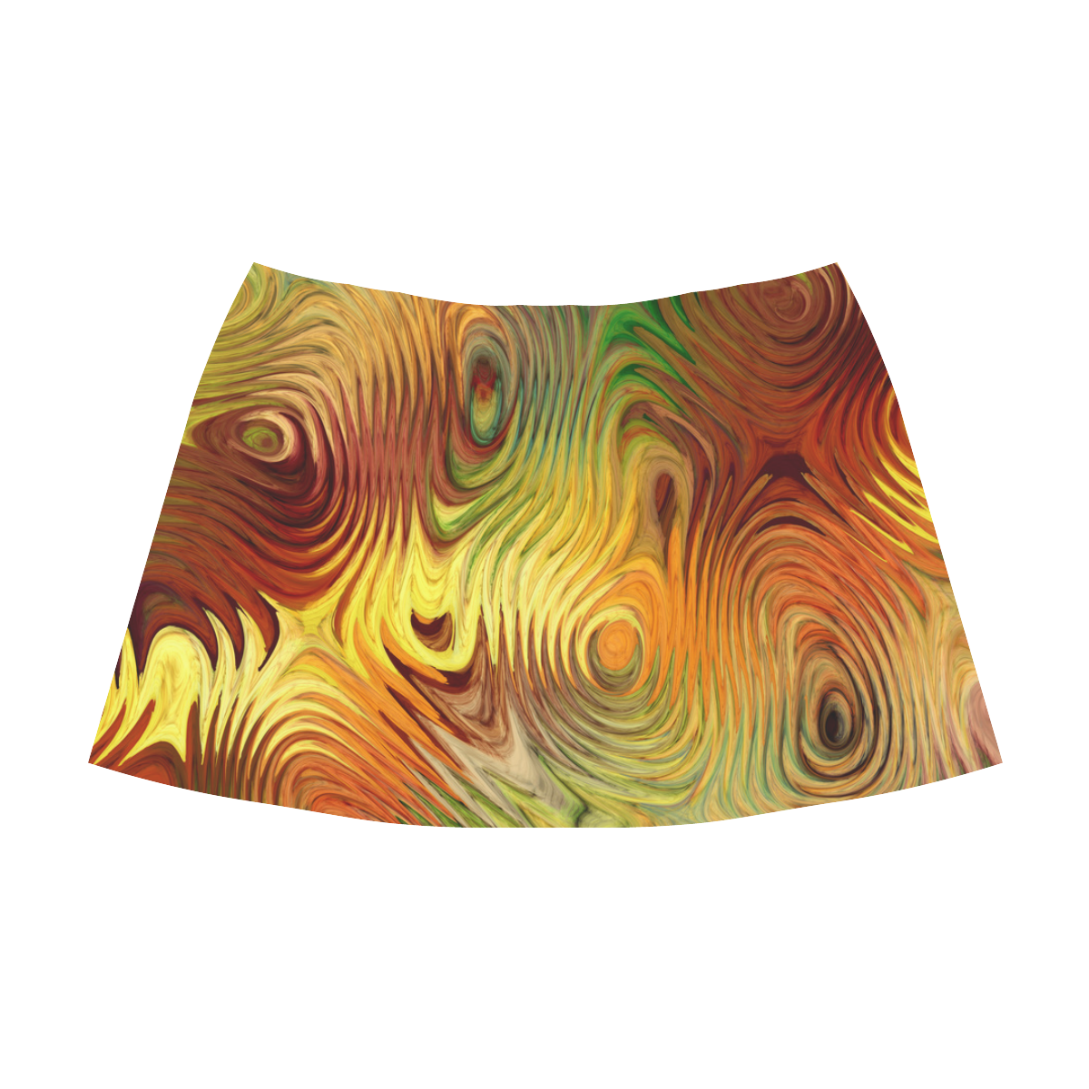 Autumn Leafs Underwater Mnemosyne Women's Crepe Skirt (Model D16)