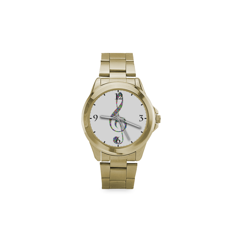 Abstract Triangle Music Note Custom Gilt Watch(Model 101)