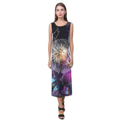 Space Night by Artdream Phaedra Sleeveless Open Fork Long Dress (Model D08)
