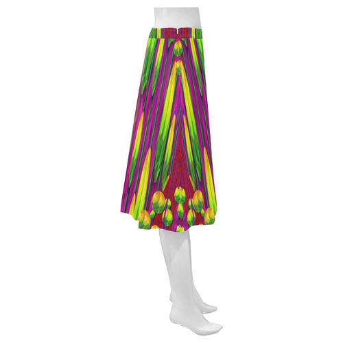 Tulips On Fire Mnemosyne Women's Crepe Skirt (Model D16)