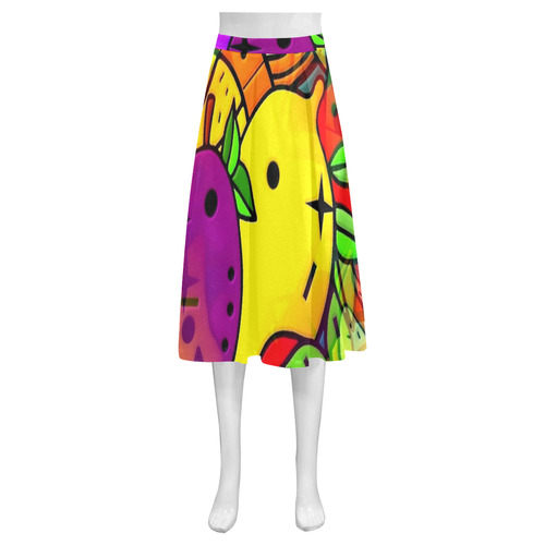 Fruities by Popart Lover Mnemosyne Women's Crepe Skirt (Model D16)