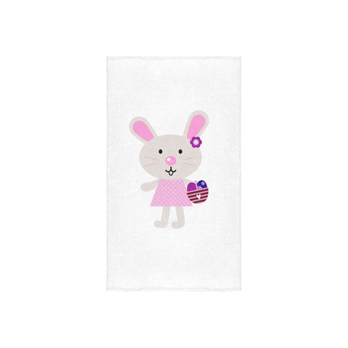 Cute Easter spring Gift towel Designers edition with sweet cute Bunny holding Eggs Custom Towel 16"x28"