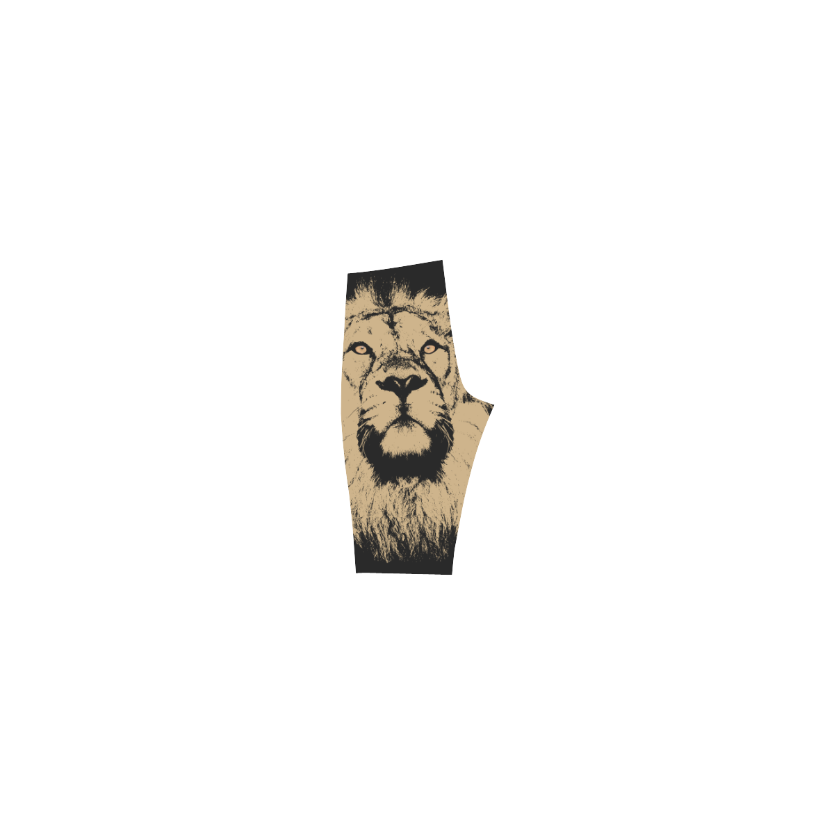 LION ON BLACK Hestia Cropped Leggings (Model L03)
