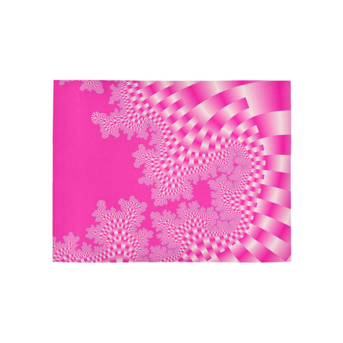 pink fractal Area Rug 5'3''x4'
