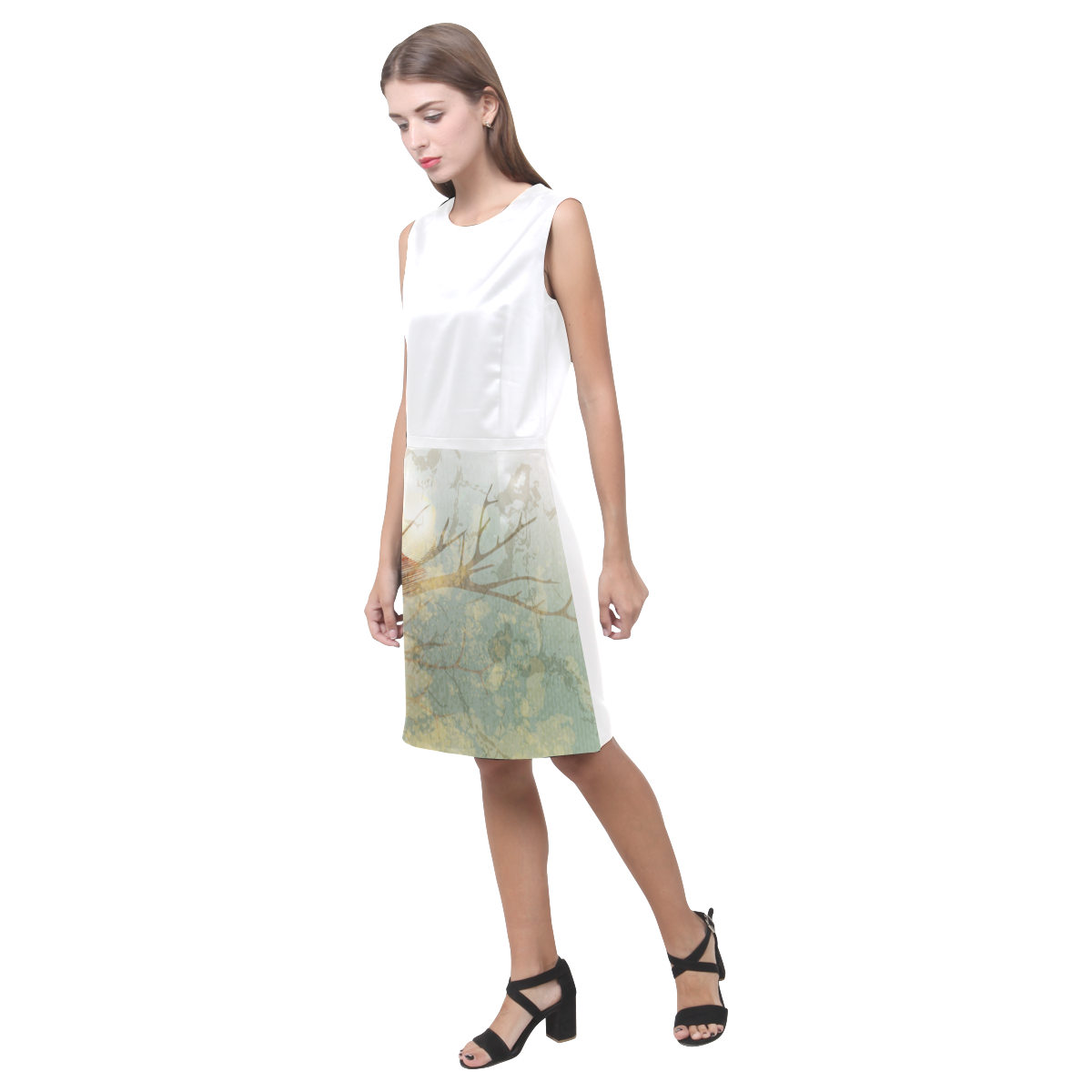 Artistic futuristic Dress edition : 21 century designers Dress edition Eos Women's Sleeveless Dress (Model D01)