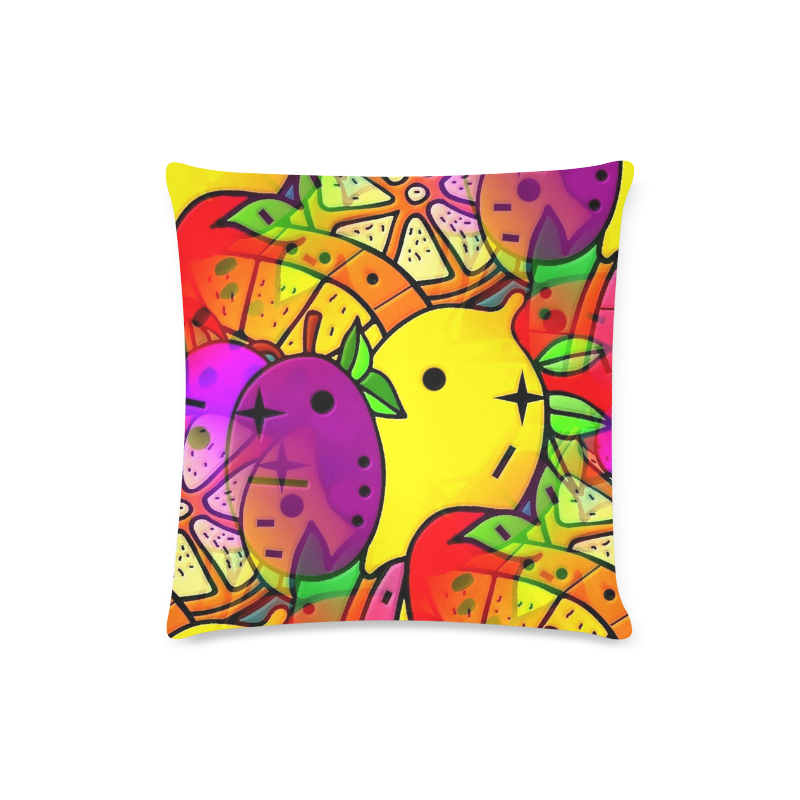 Fruities by Popart Lover Custom Zippered Pillow Case 16"x16"(Twin Sides)