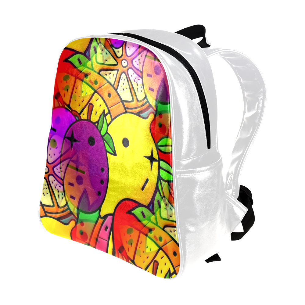 Fruities by Popart Lover Multi-Pockets Backpack (Model 1636)