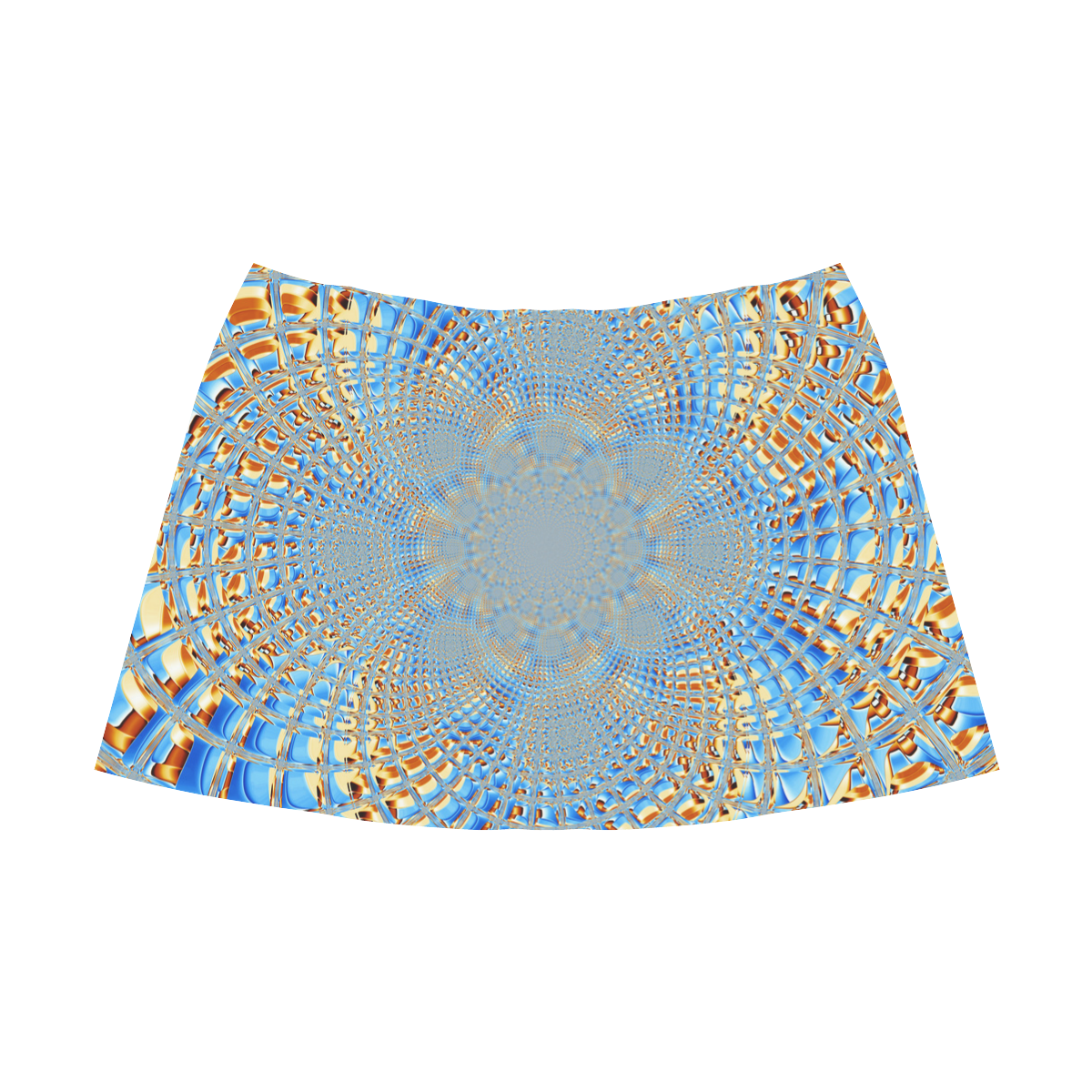 Window Iced Flower Mnemosyne Women's Crepe Skirt (Model D16)