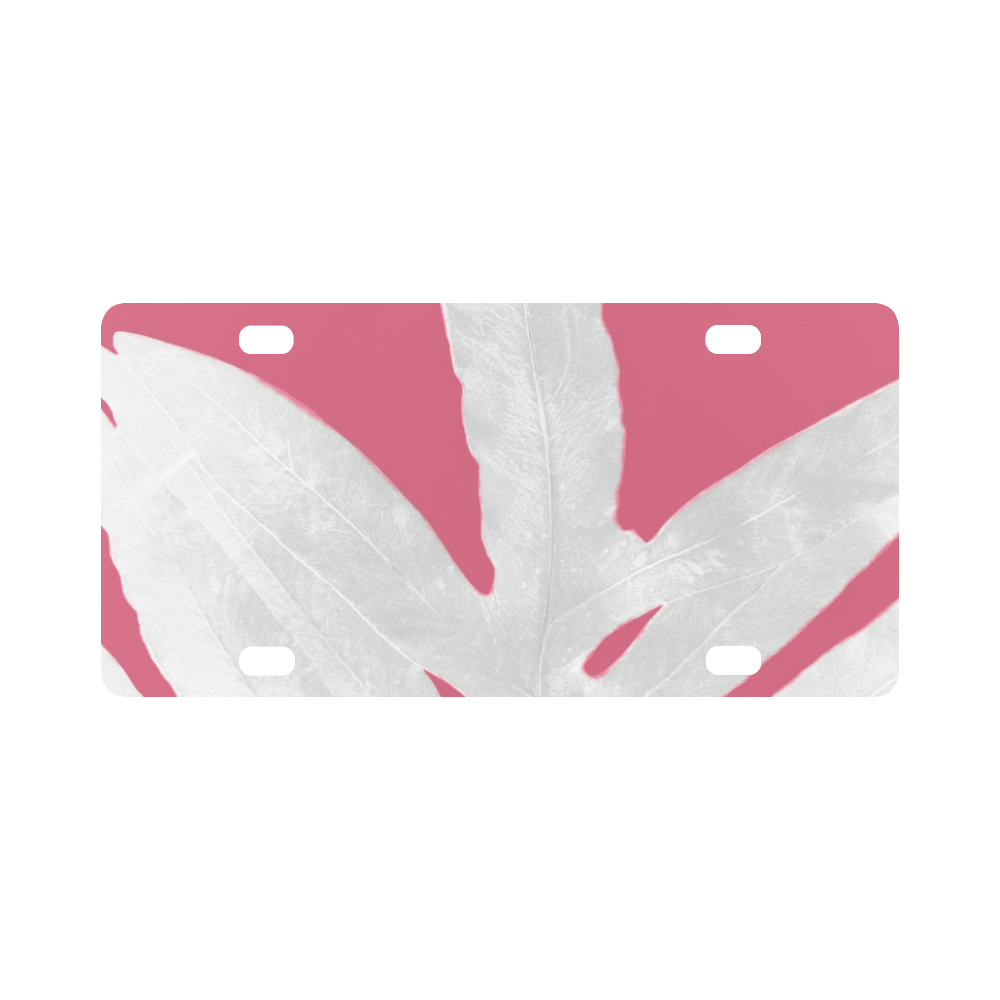 pink nature inverted light burgundy pink Classic License Plate