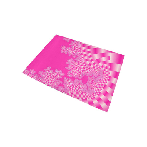 pink fractal Area Rug 5'3''x4'