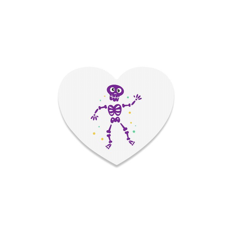 Purple skeleton Designers edition for all art - and Halloween Lovers! Heart Coaster
